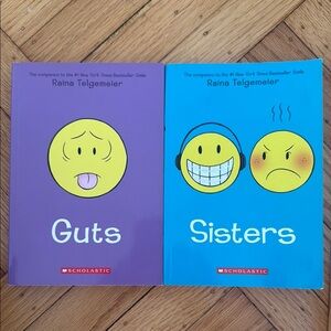 Scholastic Raina Telgemeier's Guts and Sisters Set